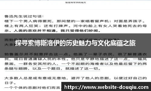 探寻索博斯洛伊的历史魅力与文化底蕴之旅